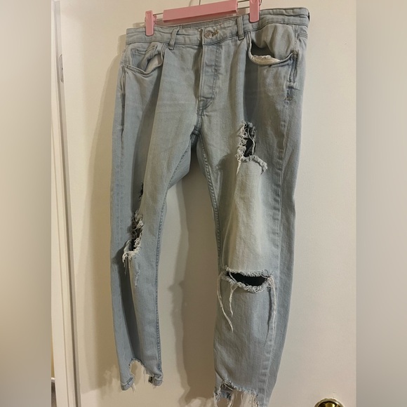 Zara Denim - Zara distressed jeans.